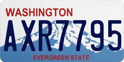 WA license plate AXR7795