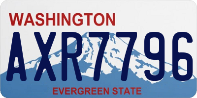 WA license plate AXR7796