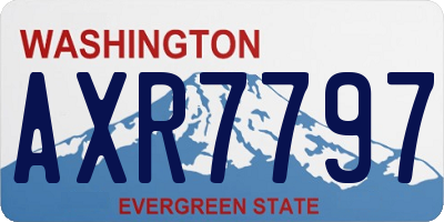 WA license plate AXR7797