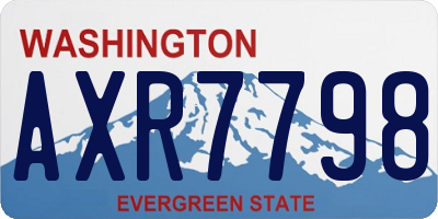 WA license plate AXR7798