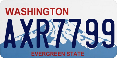 WA license plate AXR7799