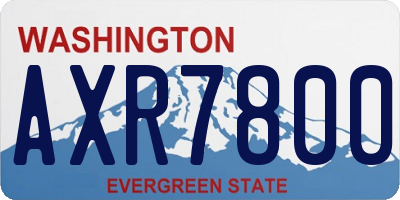 WA license plate AXR7800