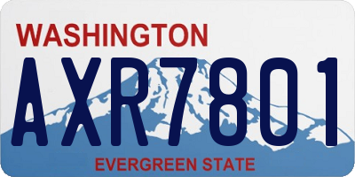 WA license plate AXR7801