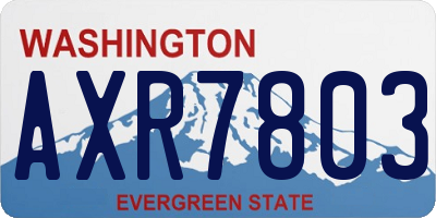 WA license plate AXR7803