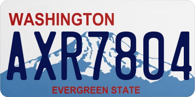 WA license plate AXR7804