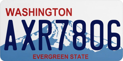WA license plate AXR7806