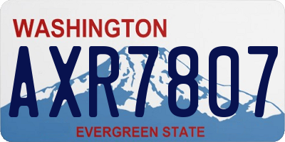 WA license plate AXR7807