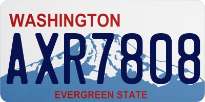 WA license plate AXR7808