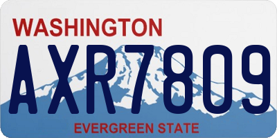 WA license plate AXR7809