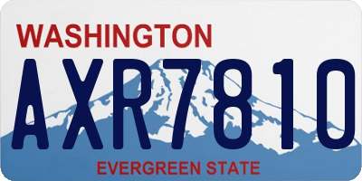 WA license plate AXR7810