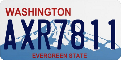 WA license plate AXR7811