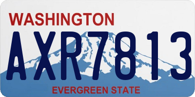 WA license plate AXR7813