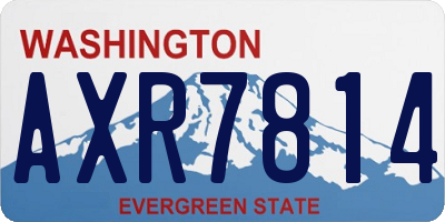 WA license plate AXR7814