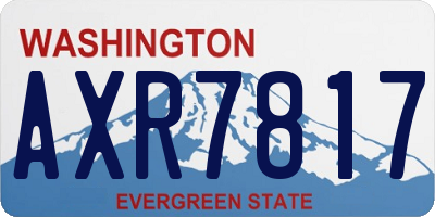 WA license plate AXR7817