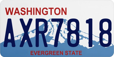 WA license plate AXR7818