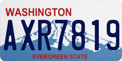 WA license plate AXR7819