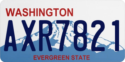 WA license plate AXR7821