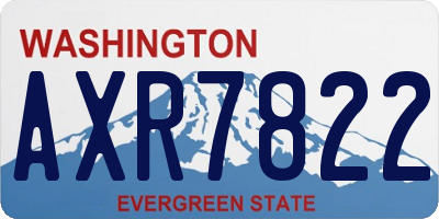 WA license plate AXR7822