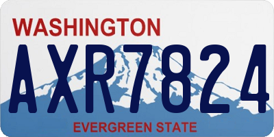 WA license plate AXR7824