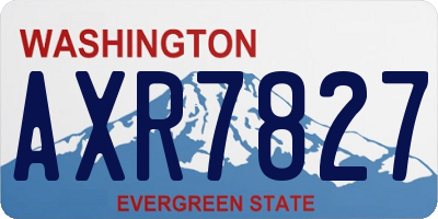 WA license plate AXR7827