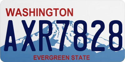 WA license plate AXR7828