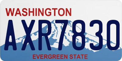 WA license plate AXR7830