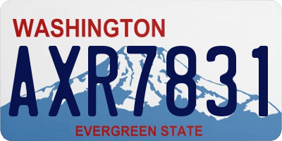 WA license plate AXR7831
