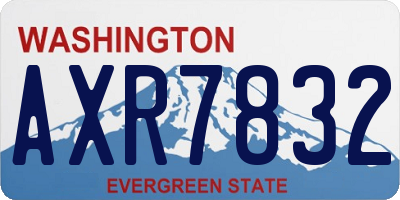 WA license plate AXR7832