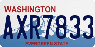 WA license plate AXR7833