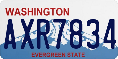 WA license plate AXR7834