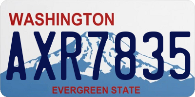 WA license plate AXR7835