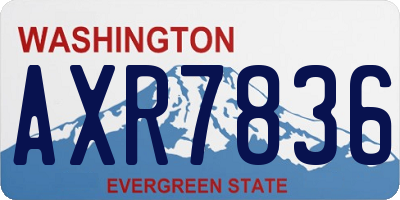 WA license plate AXR7836