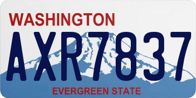 WA license plate AXR7837