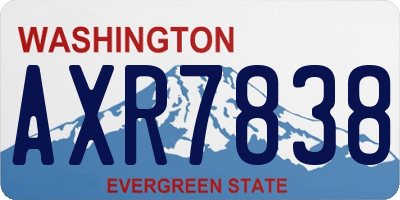 WA license plate AXR7838