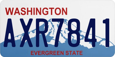 WA license plate AXR7841