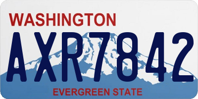 WA license plate AXR7842