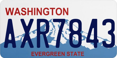 WA license plate AXR7843