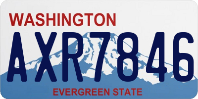 WA license plate AXR7846