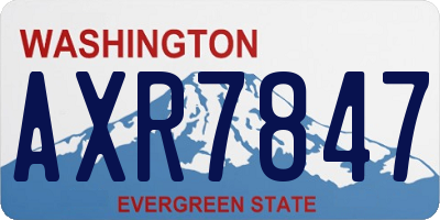 WA license plate AXR7847