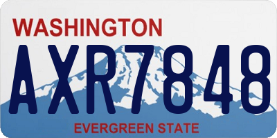 WA license plate AXR7848