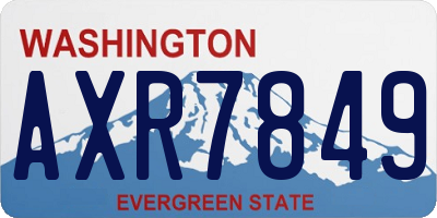 WA license plate AXR7849