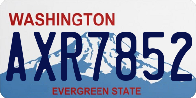 WA license plate AXR7852