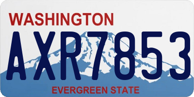 WA license plate AXR7853