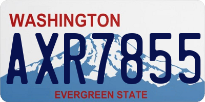 WA license plate AXR7855