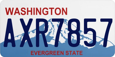 WA license plate AXR7857