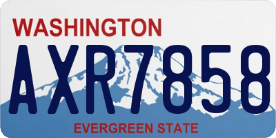 WA license plate AXR7858