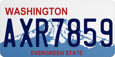 WA license plate AXR7859