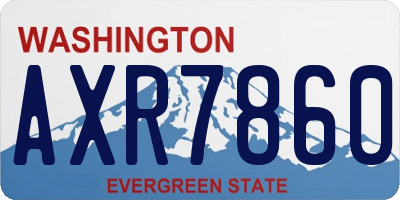 WA license plate AXR7860