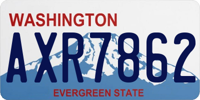 WA license plate AXR7862