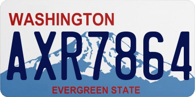 WA license plate AXR7864